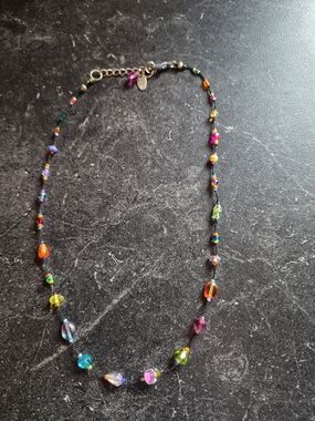 Multicolor Beaded Women's Necklace - Vibrant Glass Bead Necklace